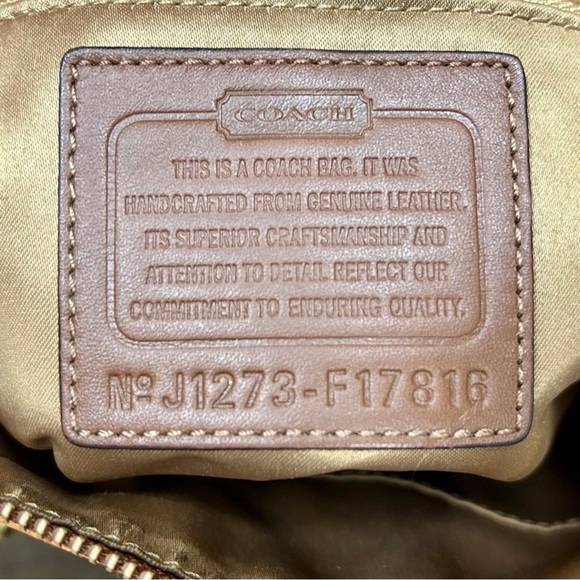 Coach Legacy Leather Hobo Shoulder Bag Camel F17816 - Picture 12 of 12